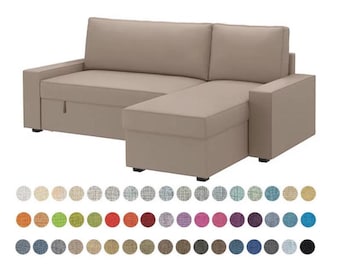 Copridivano letto VILASUND con chaise longue, copridivano su misura per divano letto Vilasund con chaise longue, copridivano Vilasund, copridivano di ricambio Vilasund