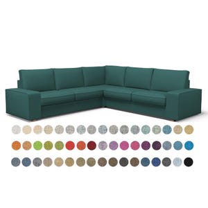 Kivik Sectional 2+2 Seat Corner Sofa Cover, Kivik Slipcover, Kivik Sofa Cover, Sofa Cover, Custom Made (Width right and Left 101 1/8 &quot;)