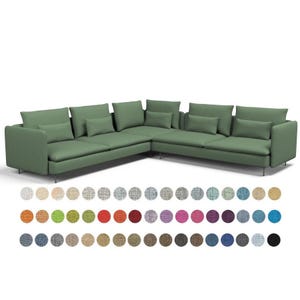 SODERHAMN Cover, Custom cover to fit for SODERHAMN 6-Seat Corner Sofa, SODERHAMN 3+3 Corner Covers, Handmade Covers, Replacement Slipcovers