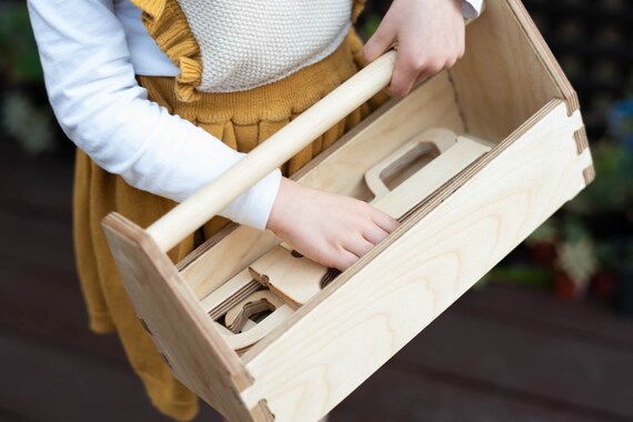 Wooden toolbox best sale toy