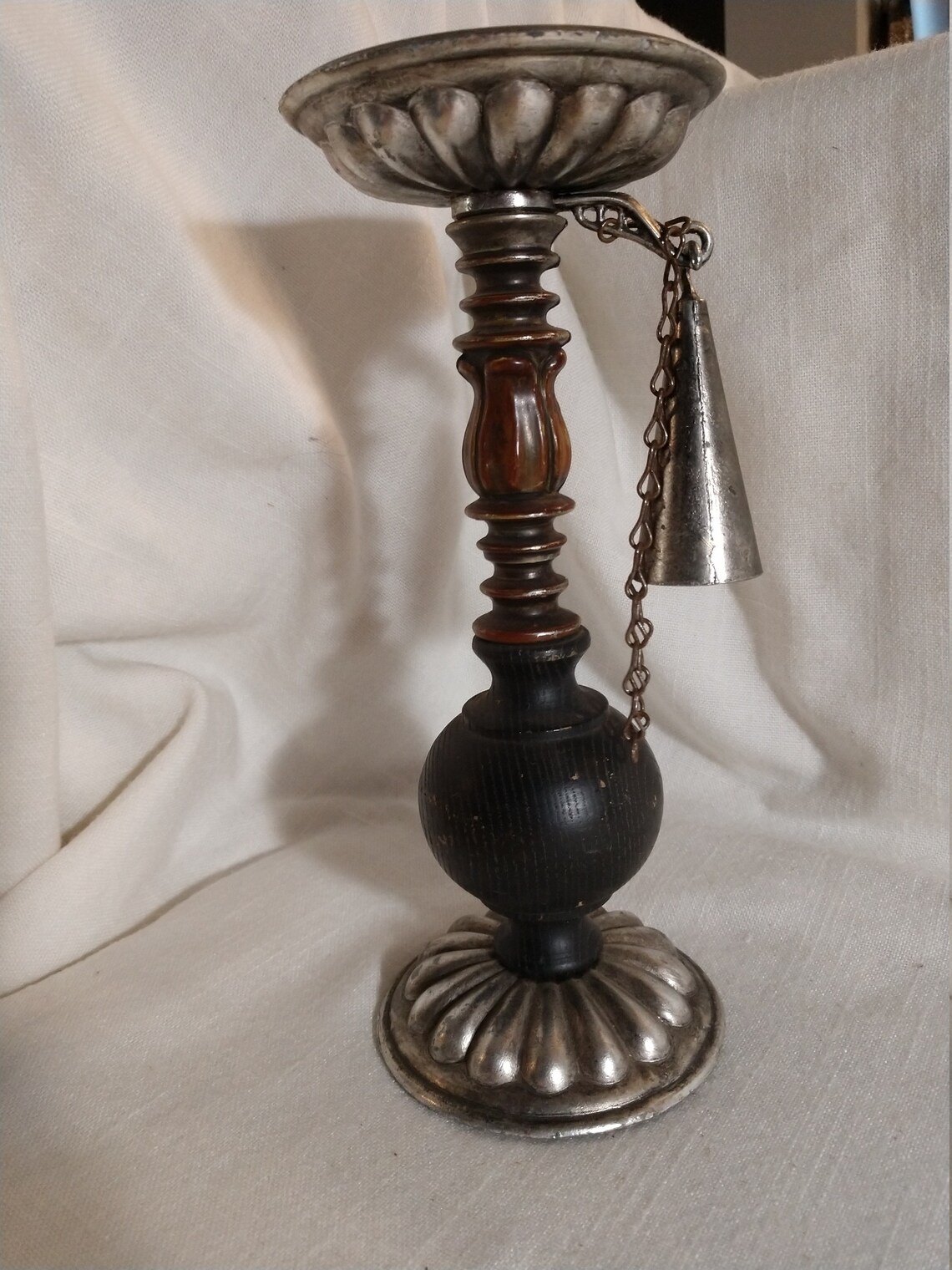 Vintage Dilly Metal and wood candle holder with attached Etsy