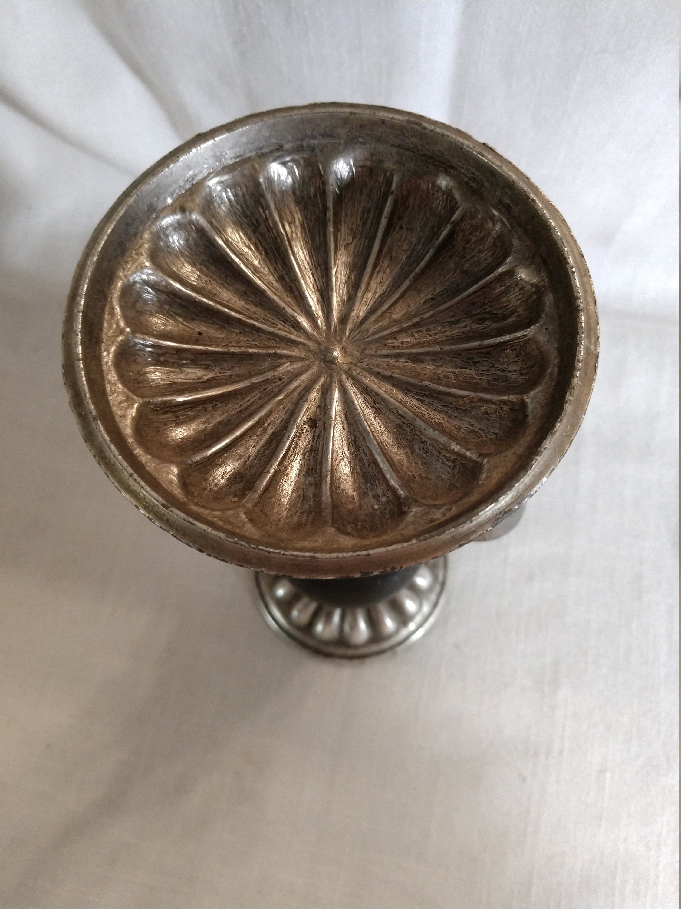Vintage Dilly Metal and wood candle holder with attached Etsy