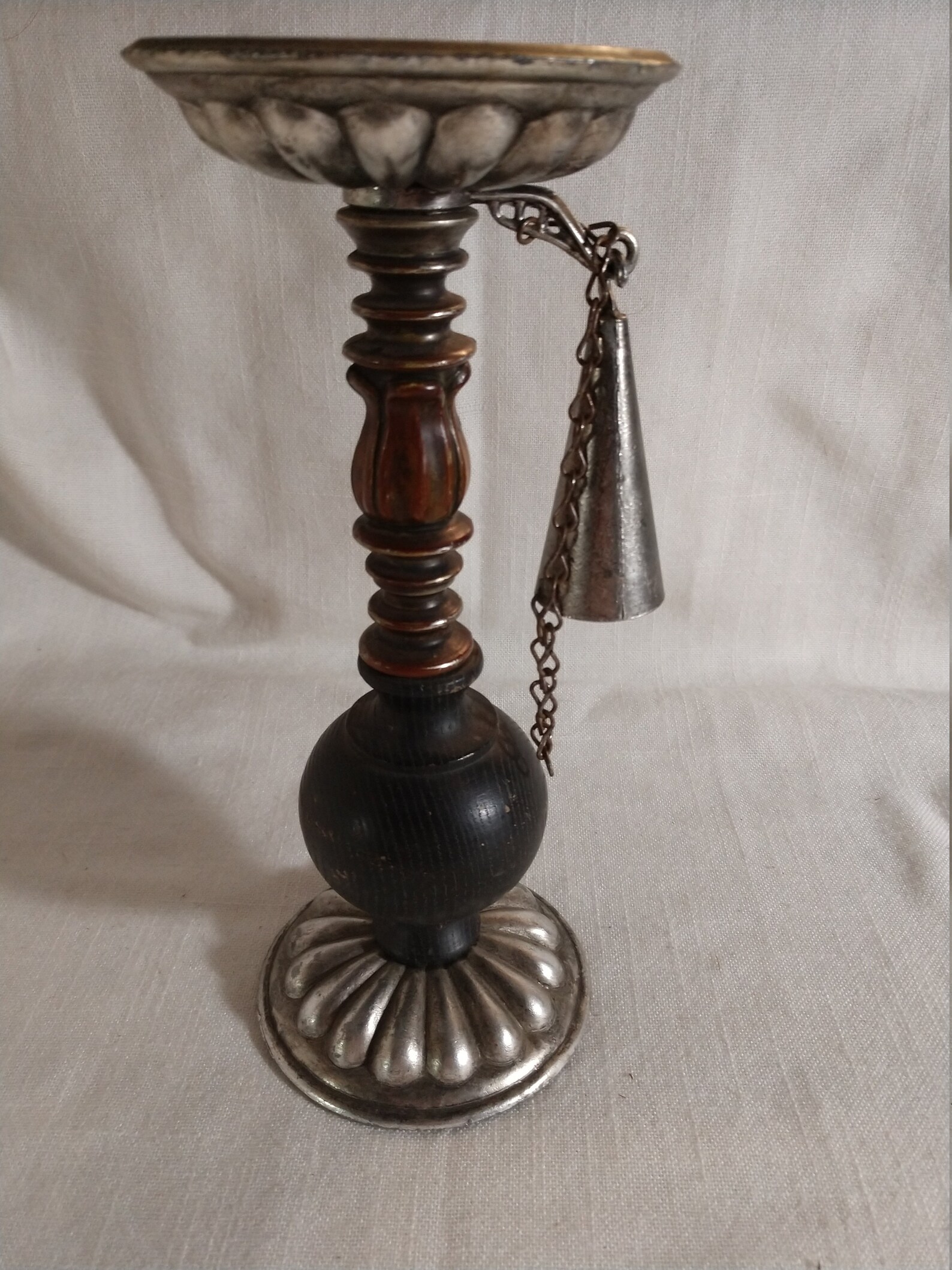 Vintage Dilly Metal and wood candle holder with attached Etsy