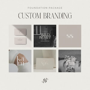 Paquete de diseño de marca y logotipo personalizado: identidad corporativa única, conjunto de logotipos minimalistas modernos, kit de marca, identidad visual.