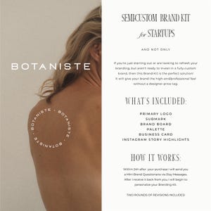 Semi-Custom Branding Paket | Vorgefertigtes Branding Paket | Markenidentität | Benutzerdefiniertes Branding | Individuelles Logo-Design | Vorgefertigtes Logo | Untermarke |