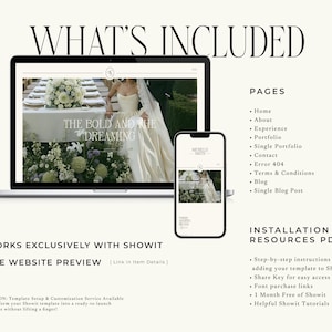 Showit Website Template für Fotografen | Luxus Herausgeber Website | Hochzeitsfotografie Webseite Bild 3