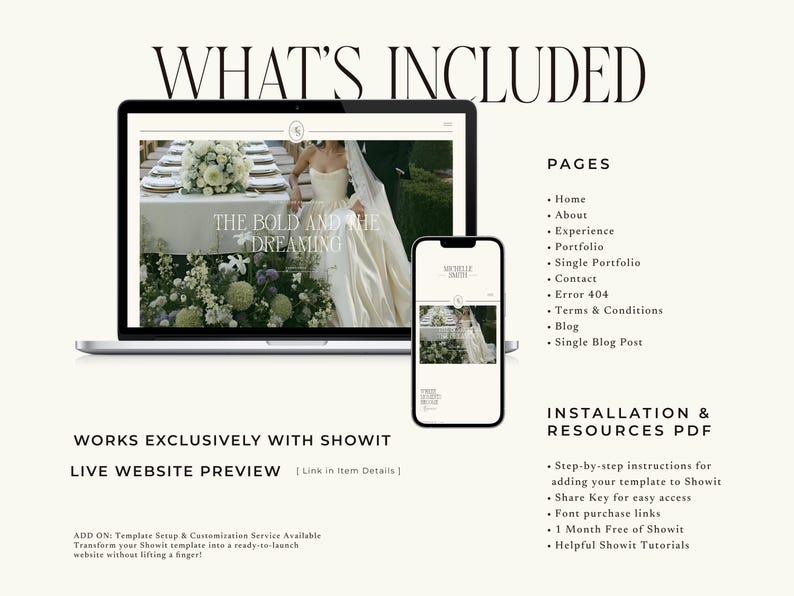 Showit Website Template für Fotografen | Luxus Herausgeber Website | Hochzeitsfotografie Webseite Bild 3