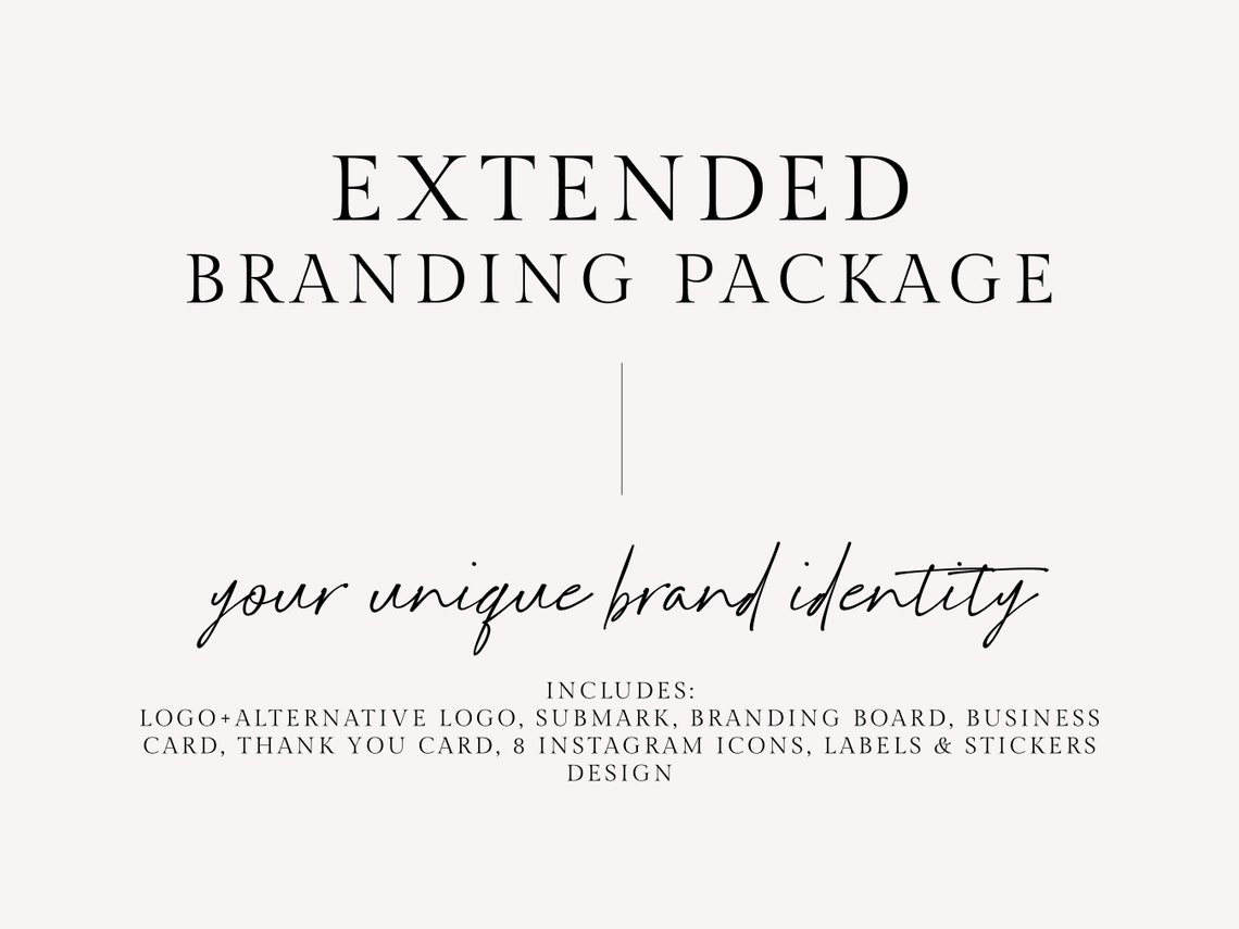 Branding Package Branding Business Logo Modern Logo - Etsy