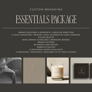 Branding personalizado | Pacote de branding | Logotipo personalizado | Design de logotipo moderno | Conjunto de logotipos | Identidade de marca personalizada | Branding minimalista
