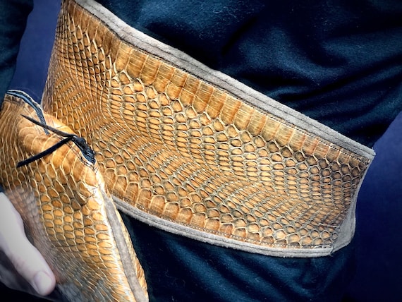Snakeskin Belt and Clutch Pair - Etsy display picture 3