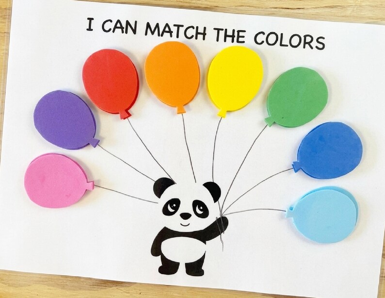 Montessori Color Sorting Activity Printable, Toddler Busy Book Page ...