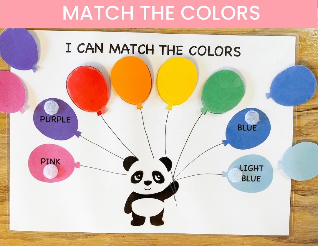 Montessori Color Sorting Activity Printable, Toddler Busy Book Page ...