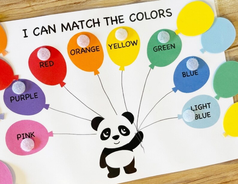 Montessori Color Sorting Activity Printable, Toddler Busy Book Page ...