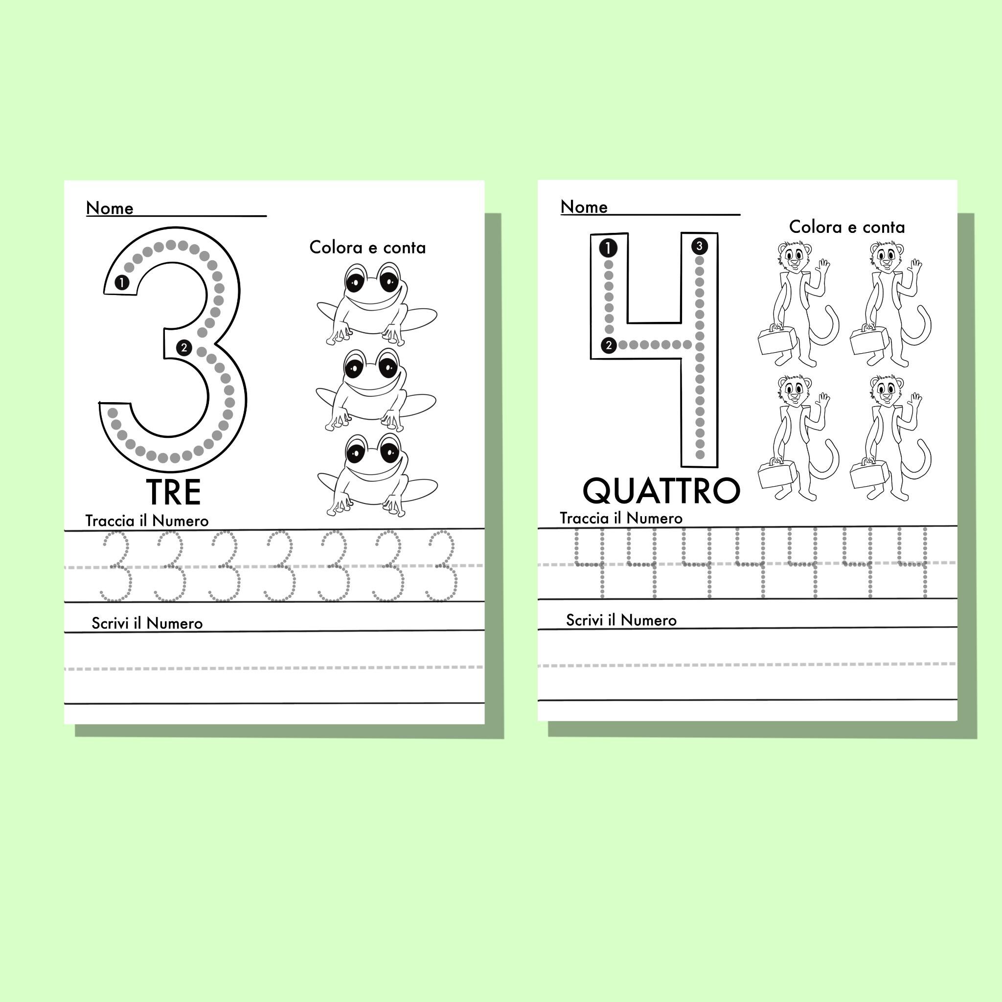 Italian Worksheet Numbers .pdf Italian Numbers 1 20 Worksheets