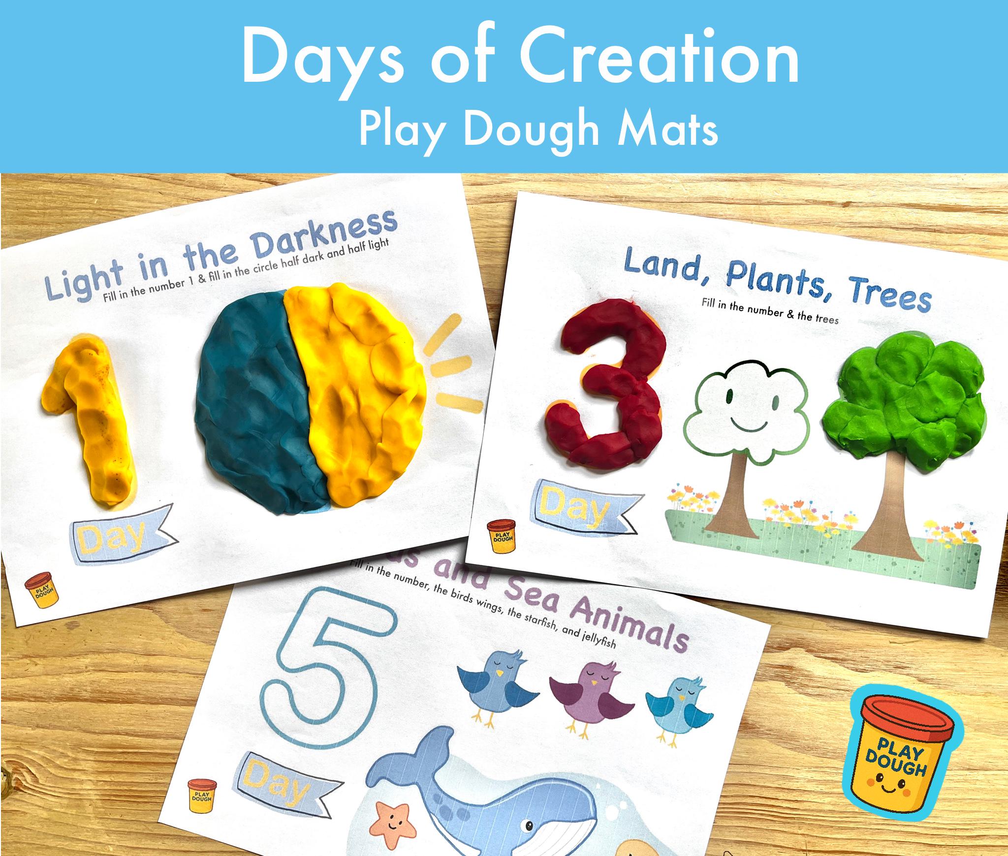 Days of Creation Playdough Mats, Sensory Learning (PDF Pattern) - Etsy