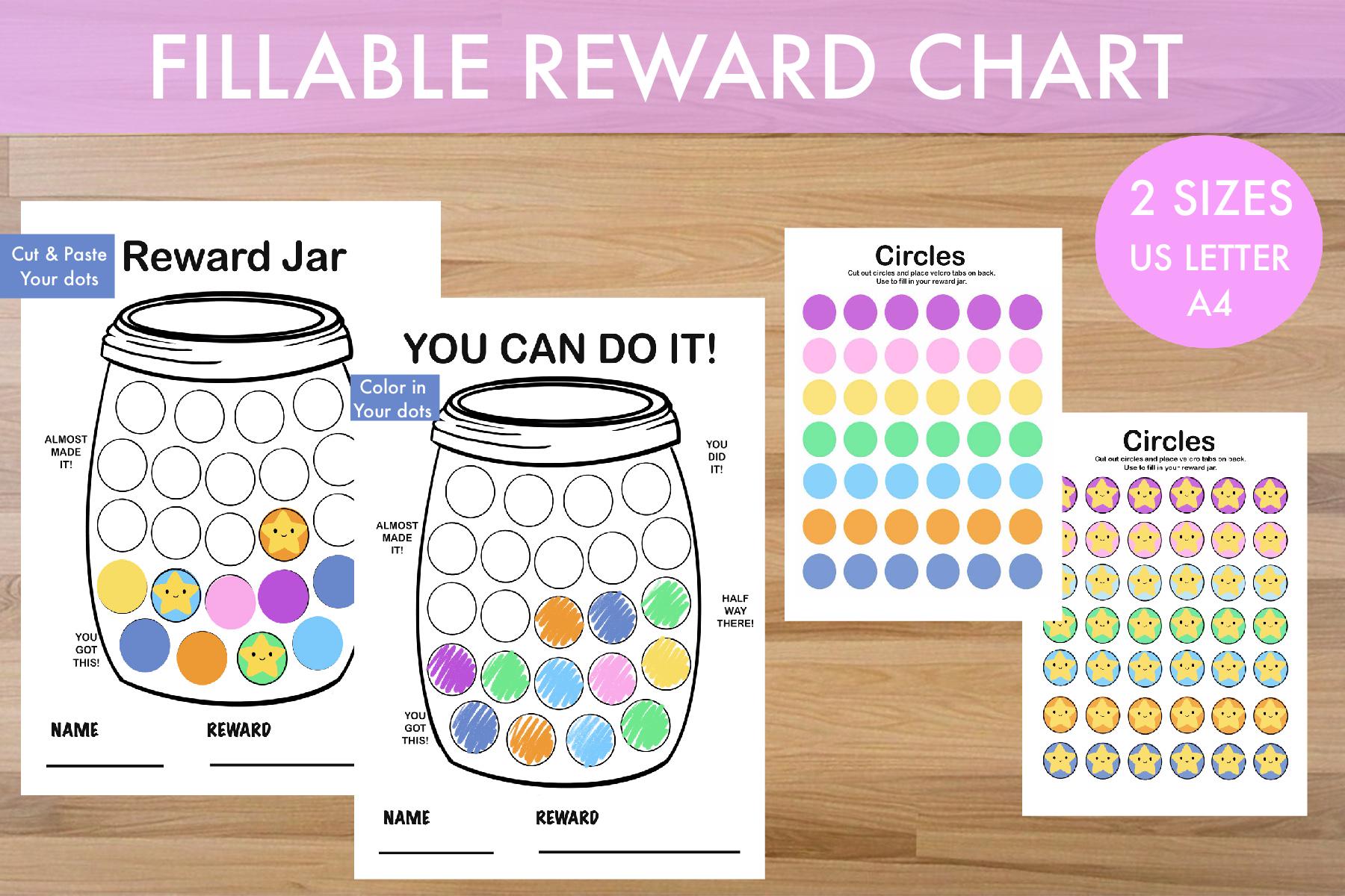 Fillable Reward Jar Chart | Goal Tracker (digital Download) - Etsy