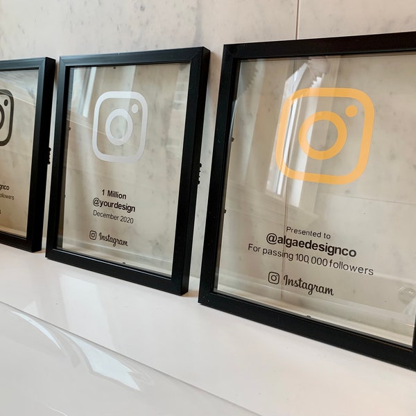 Custom Awards | TikTok, Instagram, Spotify, Twitch, Twitter | 8x10 Framed Social Media Creator Plaque