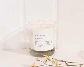Soul sister, Quote soy Candle hand poured
