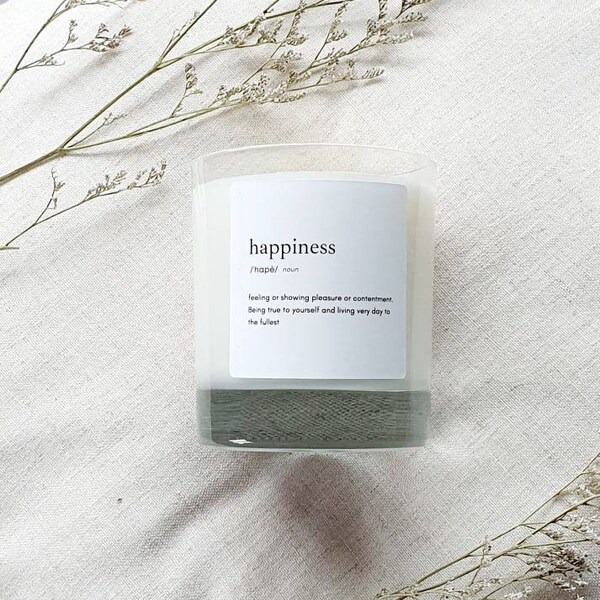 Happiness Candle Etsy UK