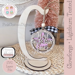 Ornamenthanger | Digitaal lasergesneden SVG-bestand staan | Glowforge + Lightburn Getest Getest