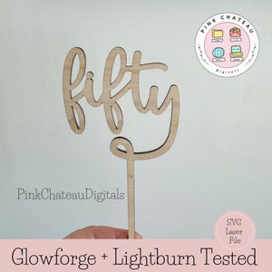 Cincuenta hitos cumpleaños pastel toppers / SVG archivo de corte láser / Glowforge & Lightburn probado / acrílico o madera