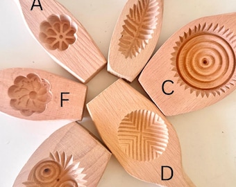 Traditional Hand Carved Wooden Cookies Mould | Cake & Pastry Maamoul Style Middle Eastern Cookie Wood Mold