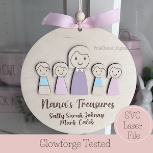 Archivo de corte grabado con láser SVG / Signo de pared / Adorno (redimensionable) / Regalo de cumpleaños / Día de las Madres Glowforge listo y probado / Archivo de madera personalizado