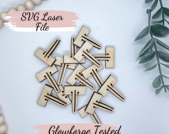 Glowforge Crumb Tray Pegs SVG Digital Download Cut File | Glowforge Ready and Tested | Custom Cut Wood File | Honeycomb Tray Pins