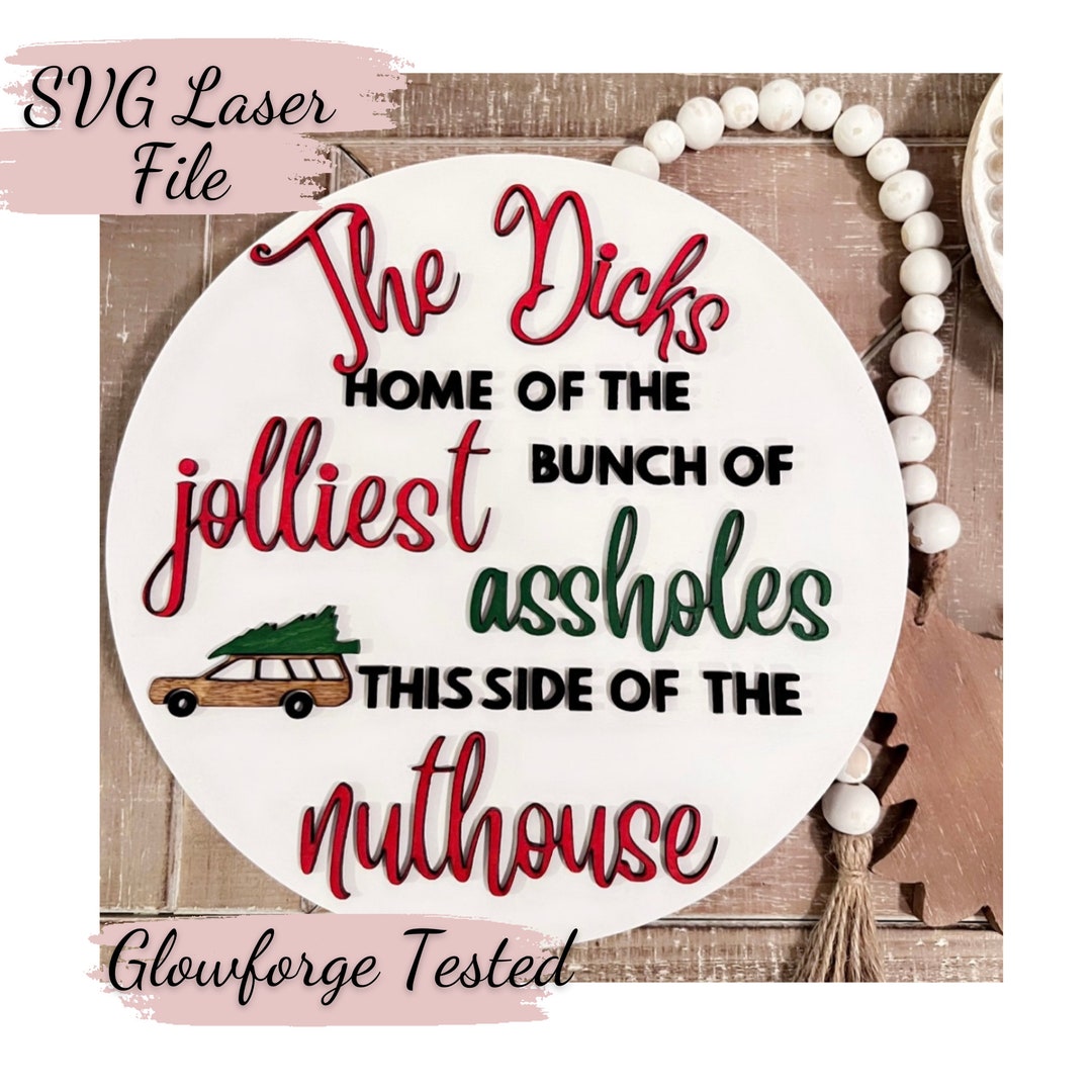 SVG File Jolliest Bunch Christmas Humor DIY Funny Christmas Template ...