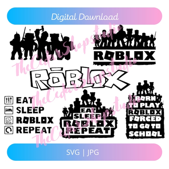6 Pack Roblox Character Logo SVG JPG Cut Files Cricut | Etsy