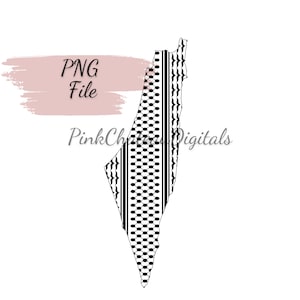Keffiyeh In Form von Palästina Karte Umriss Digitale Datei Kunst PNG-Druckdatei | Siebdruck