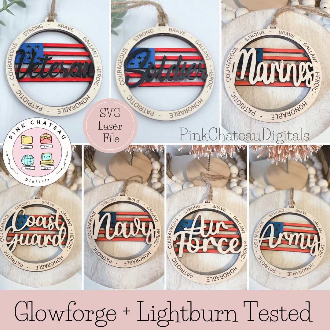 7x Bundle SVG Laser Engraved Digital Cut File Military Air - Etsy UK