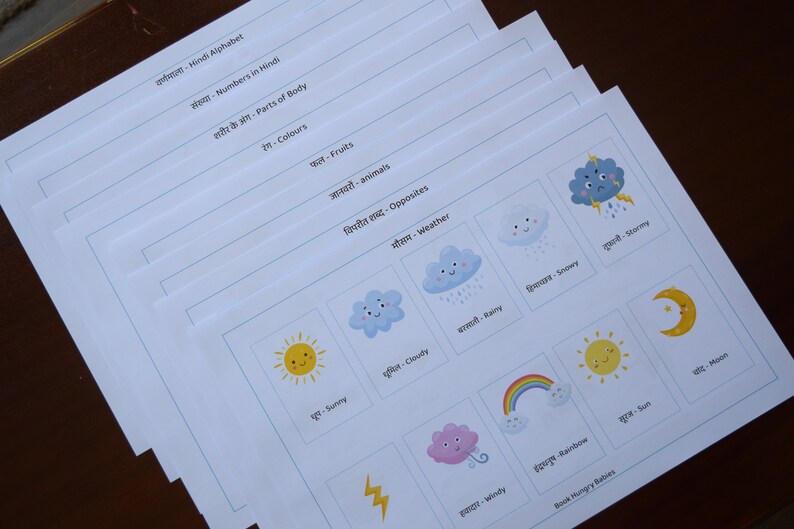 Printable Hindi Learning Binder, Hindi for Kids Etsy