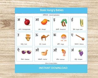 Printable Hindi Learning Binder, Hindi for kids