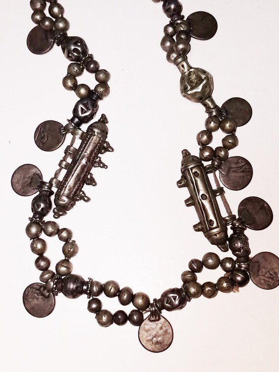 Antique Silver Tribal Necklace - image 3