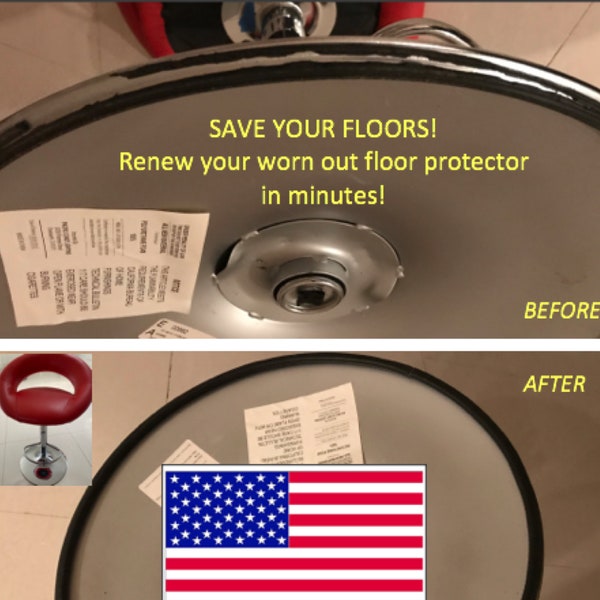 Best 14"-20" diameter Replacement SAVE YOUR FLOOR! 2 minute fix Pedestal Bar Stool Base Ring Floor Protector. Made & Quick Shipped from usa!