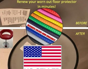 Best 20"-24" diameter Replacement FLOOR Saver! 2 minute Fix Pedestal Bar Stool Floor Protector Now in DESIGNER COLORS! Quick Ship from U.S.A