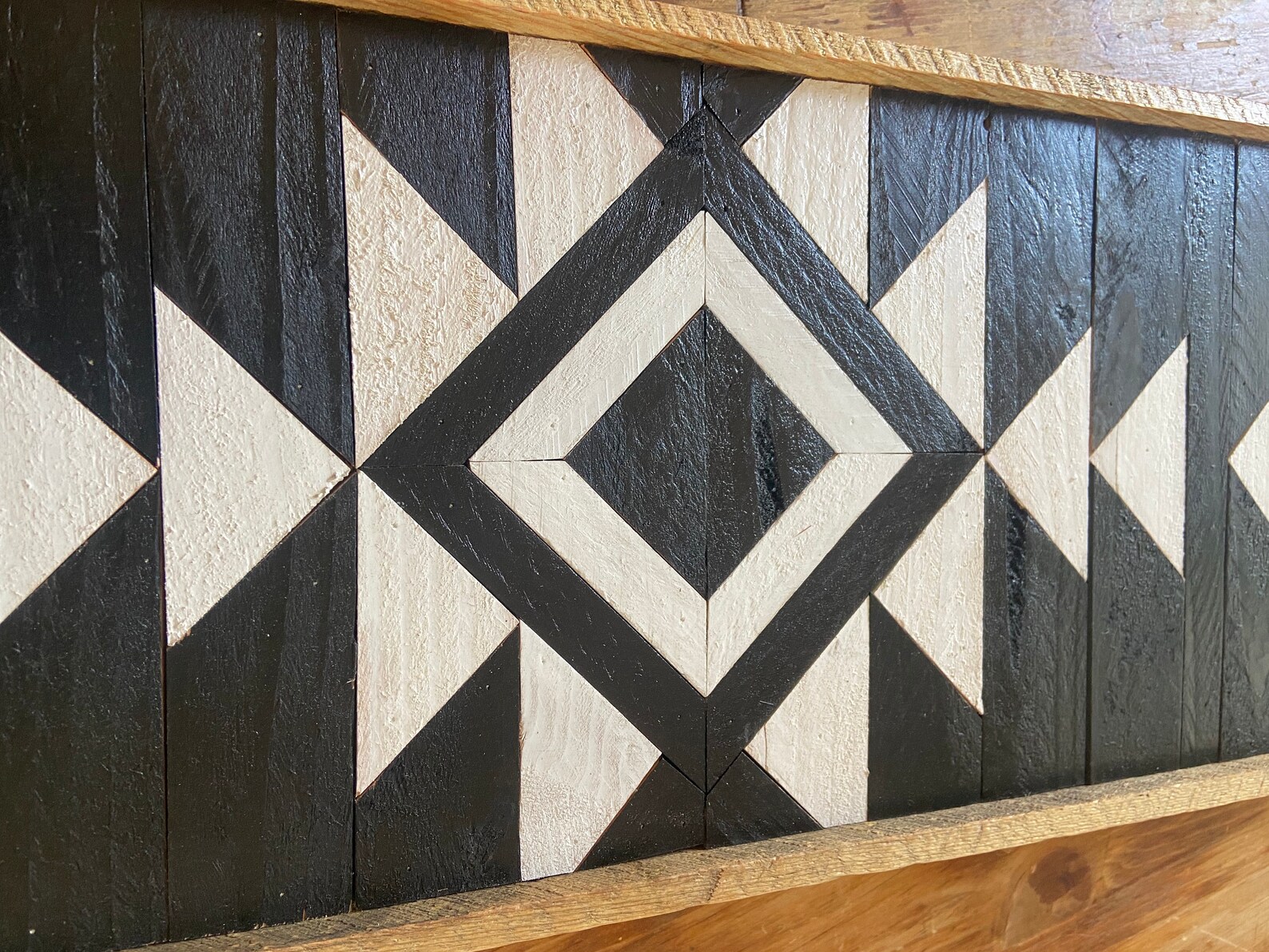 Large 36 Geometric Aztec Wood Art, Wall Art, Boho Wood Art, Wall