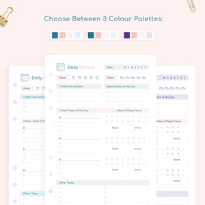 Daily Pomodoro Planner A5 / Half-size Printable PDF Pomodoro Tracker 3 ...
