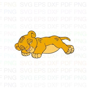 Simba_baby_The_Lion_King_4 Svg Dxf Eps Pdf Png, Cricut, Cutting-bestand, Vector, Clipart - Instant Download