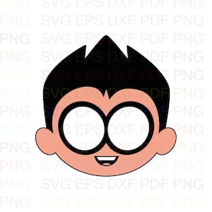 Robin_Face_Teen_Titans_Go Svg Dxf Eps Pdf Png, Cricut, File di taglio, Vettore, Clipart - Download immediato