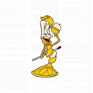 Lumiere_La_Bella_y_la_Bestia Svg Dxf Eps Pdf Png, Cricut, Archivo de corte, Vector, Clipart - Descarga instantánea
