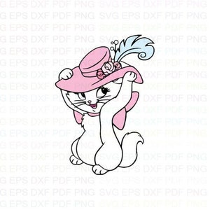 cute_marie_The_Aristocats_2 Svg Dxf Eps Pdf Png、Cricut、カッティングファイル、ベクター、クリップアート - 即時ダウンロード