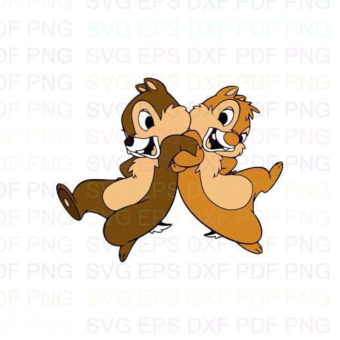 Chip_and_dale_very_happy Svg Dxf Eps Pdf Png, Cricut, Cutting File ...