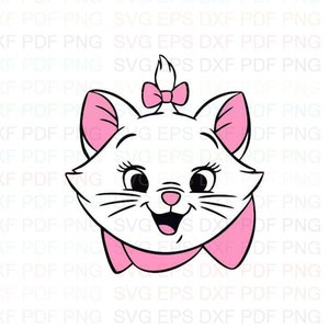 Marie_the_white_kitten_The_Aristocats_3 Svg Dxf Eps Pdf Png、Cricut、カッティングファイル、ベクター、クリップアート - 即時ダウンロード