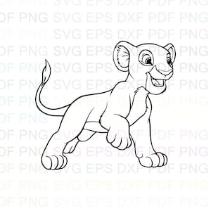 Nala_The_Lion_King_8 Svg-overzicht Dxf Eps Pdf Png, Cricut, snijbestand, Vector, Clipart - Instant Download