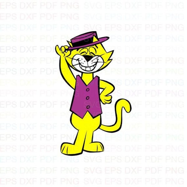 Top_Cat Svg Dxf Eps Pdf Png, Cricut, Cutting file, Vector, Clipart - Instant Download