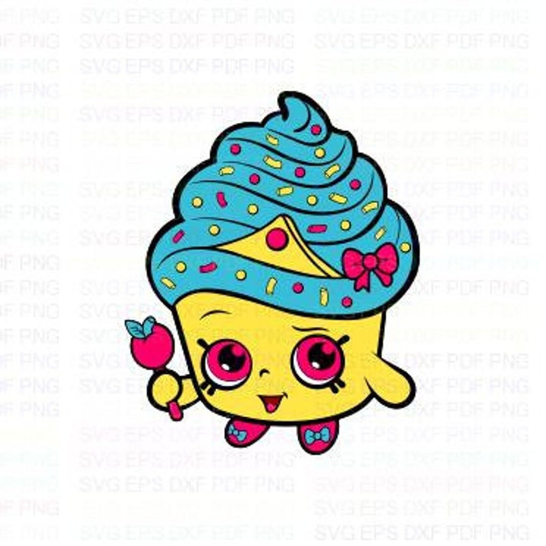 Cupcake_queen_shopkins Svg Dxf Eps Pdf Png, Cricut, Cutting File ...