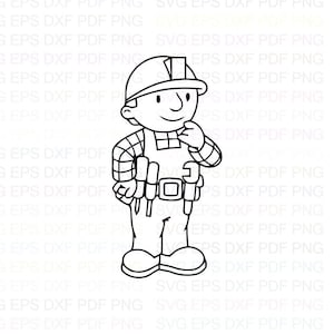 Bob_the_Builder_2 Svg-overzicht Dxf Eps Pdf Png, Cricut, snijbestand, Vector, Clipart - Instant Download