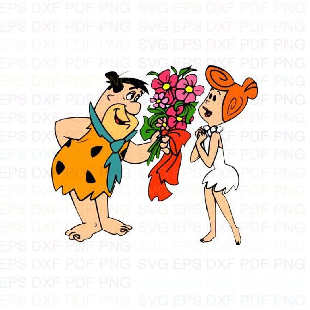 Wilma_flintstone_and_fred_flintstone_flowers_the_flintstones Svg Dxf ...